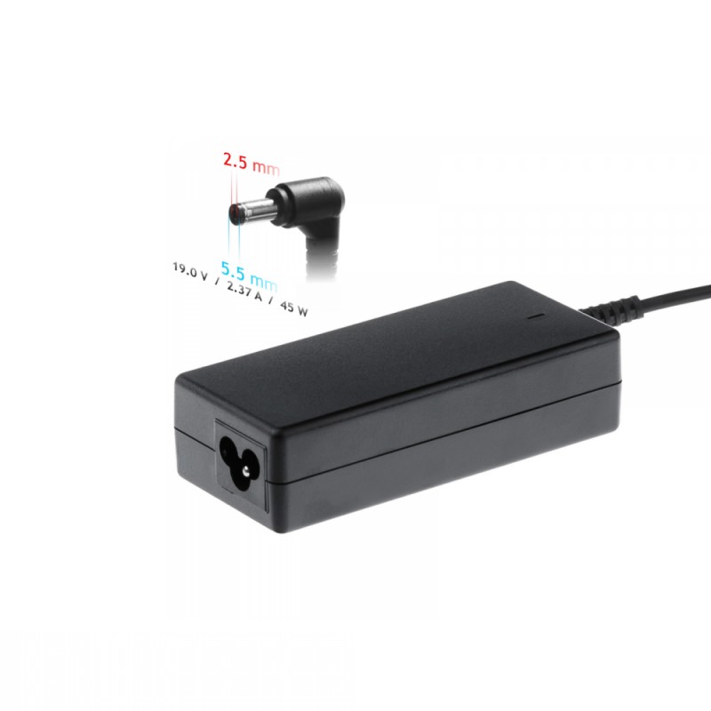 Akyga notebook power supply (19 V | 2,37 A | 45 W | 5,5x2,5mm) AK-ND-61 Akyga notebook power supply (19 V | 2,37 A | 45 W | 5,5x2,5mm) AK-ND-61