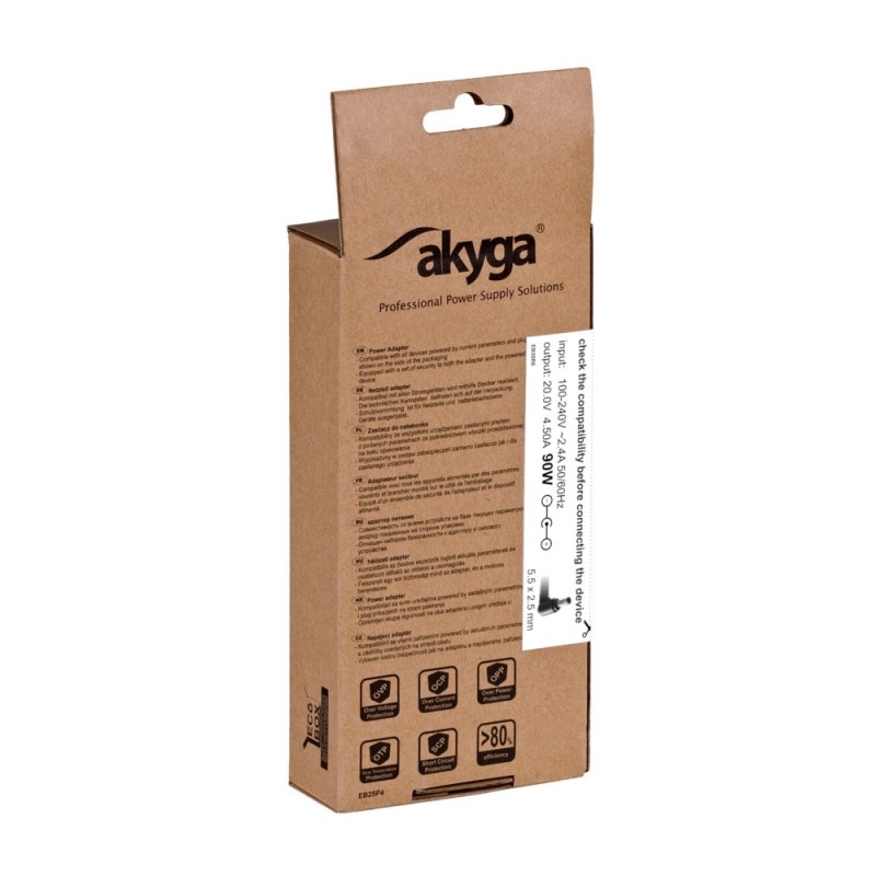 Akyga power supply AK-ND-71 20V / 4.5A 90W 5.5 x 2.5 mm LENOVO 1.2m Akyga power supply AK-ND-71 20V / 4.5A 90W 5.5 x 2.5 mm LENOVO 1.2m