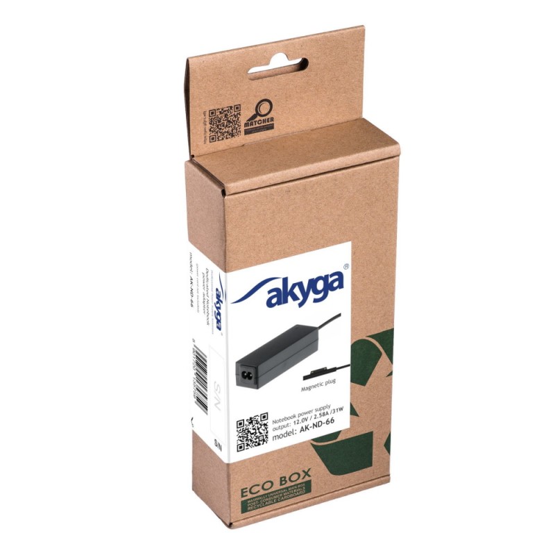 Akyga power supply AK-ND-66 12.0V / 2.58A 31W Surface Connect Surface PRO 3 1.2m Akyga power supply AK-ND-66 12.0V / 2.58A 31W Surface Connect Surface PRO 3 1.2m