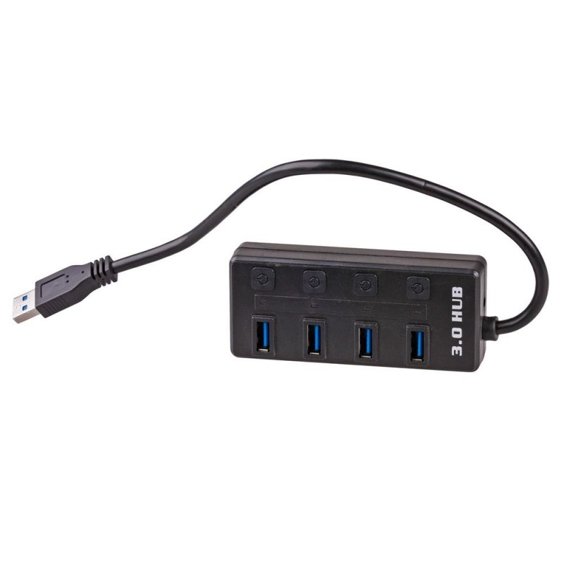 Akyga Hub AK-AD-33 USB active USB A (m) / 4x USB A (f) switches ver. 3.0 15cm Akyga Hub AK-AD-33 USB active USB A (m) / 4x USB A (f) switches ver. 3.0 15cm
