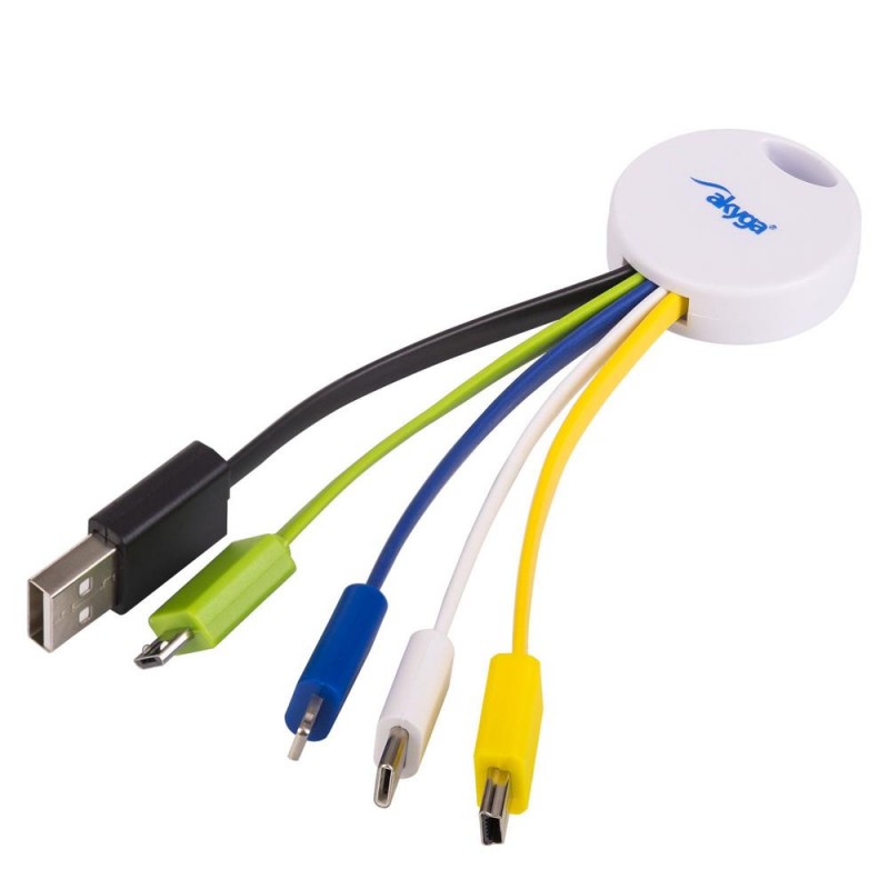 Akyga adapter cable AK-AD-51 USB 5in1 USB A / USB type C / micro USB B / mini USB B / Thunderbolt Akyga adapter cable AK-AD-51 USB 5in1 USB A / USB type C / micro USB B / mini USB B / Thunderbolt
