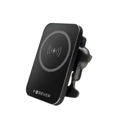Forever car holder for air vent MACH-100 magnetic with wireless charging black 15W