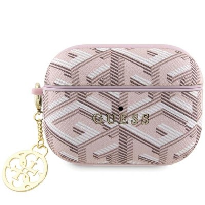 Guess case for AirPods Pro 2 GUAP2PGCE4CP pink Gcube Classic Gold Logo W/Charm Guess case for AirPods Pro 2 GUAP2PGCE4CP pink Gcube Classic Gold Logo W/Charm