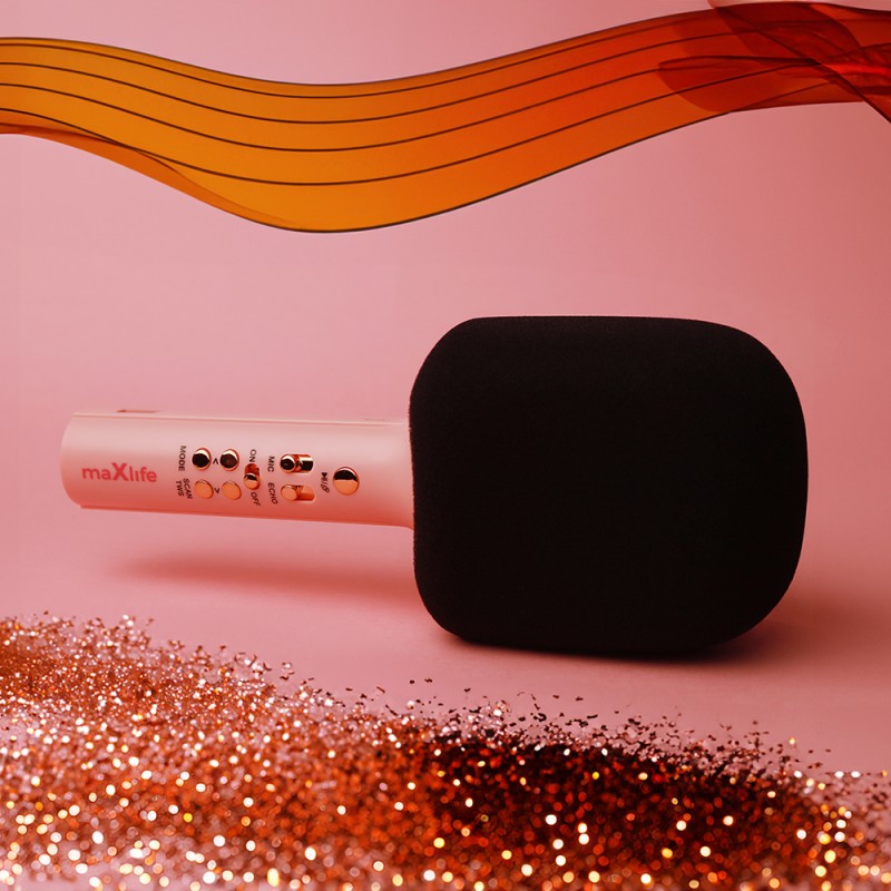 Maxlife Bluetooth microphone with speaker MXBM-600 pink Maxlife Bluetooth microphone with speaker MXBM-600 pink