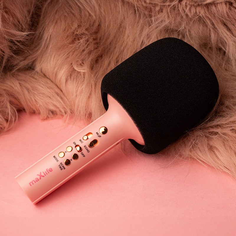 Maxlife Bluetooth microphone with speaker MXBM-600 pink Maxlife Bluetooth microphone with speaker MXBM-600 pink