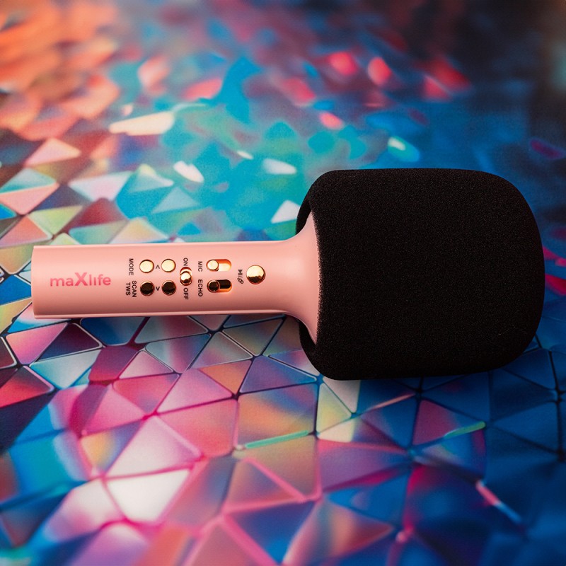 Maxlife Bluetooth microphone with speaker MXBM-600 pink Maxlife Bluetooth microphone with speaker MXBM-600 pink