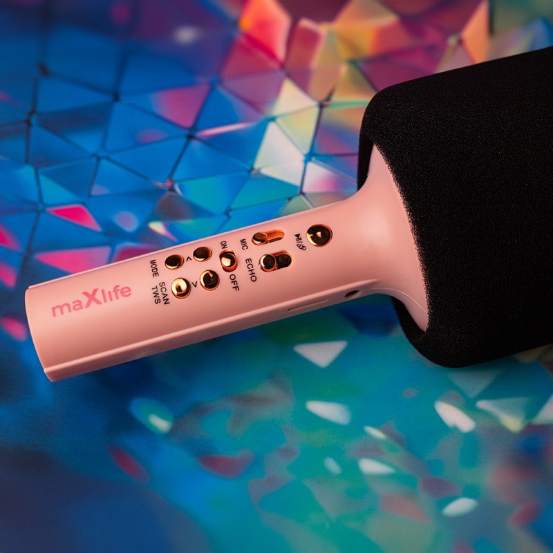 Maxlife Bluetooth microphone with speaker MXBM-600 pink Maxlife Bluetooth microphone with speaker MXBM-600 pink
