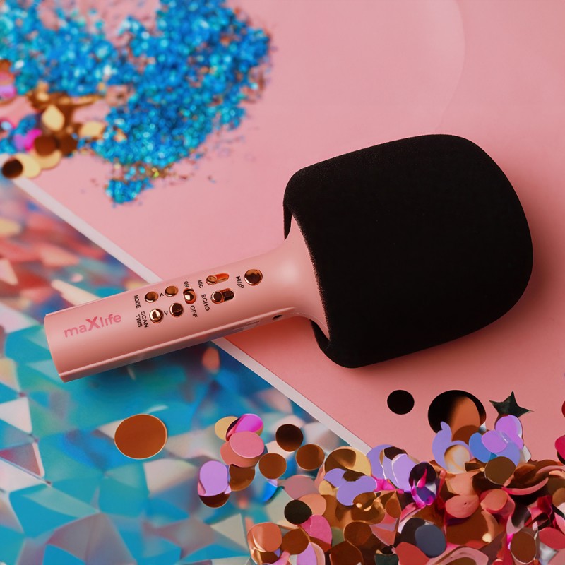 Maxlife Bluetooth microphone with speaker MXBM-600 pink Maxlife Bluetooth microphone with speaker MXBM-600 pink