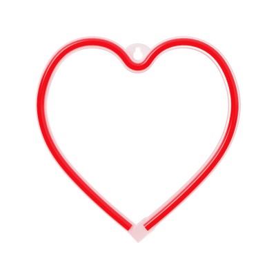 Neon LED Light HEART red Bat + USB FLNE07 Forever Light