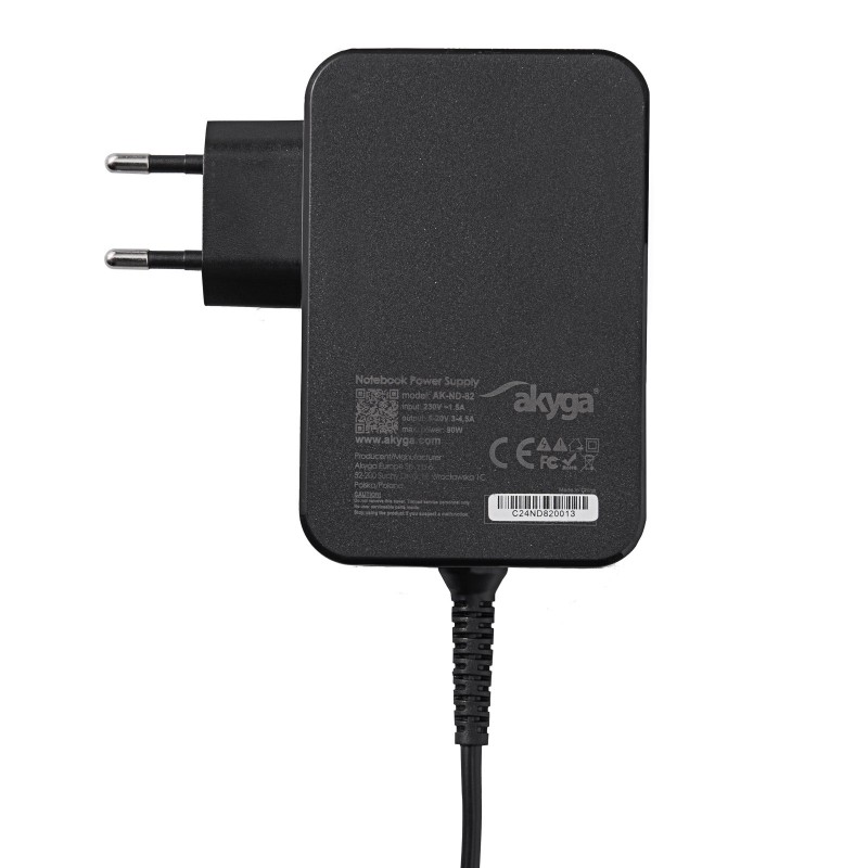 Akyga power supply Akyga AK-ND-82 5-20V / 3-4.5A 90W USB type C 1.8m GaN