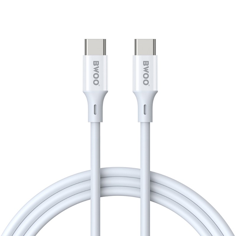 BWOO Cable USB-C - USB-C 1m 60W ABS + TPE X282 C-C white