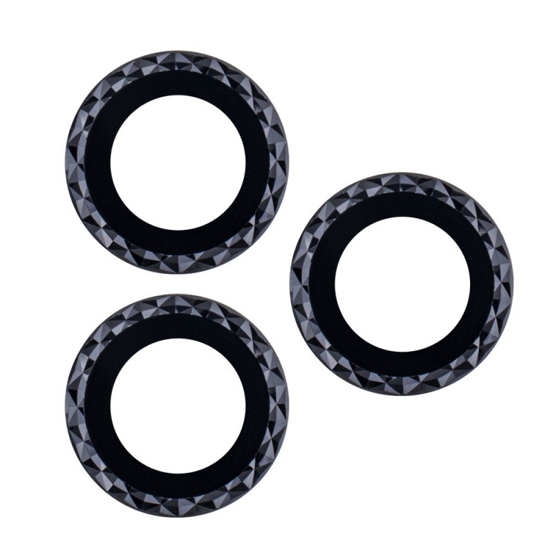 Set of lens glasses for iPhone 11 Pro Max black rhombus (3 pcs) Set of lens glasses for iPhone 11 Pro Max black rhombus (3 pcs)