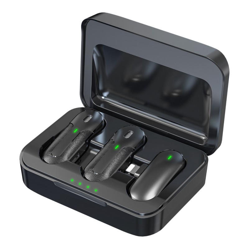 Devia microphone for smartfon Kintone Lightning wireless 2in1 black Devia microphone for smartfon Kintone Lightning wireless 2in1 black