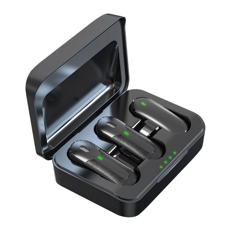Devia microphone for smartfon Kintone Lightning wireless 2in1 black Devia microphone for smartfon Kintone Lightning wireless 2in1 black