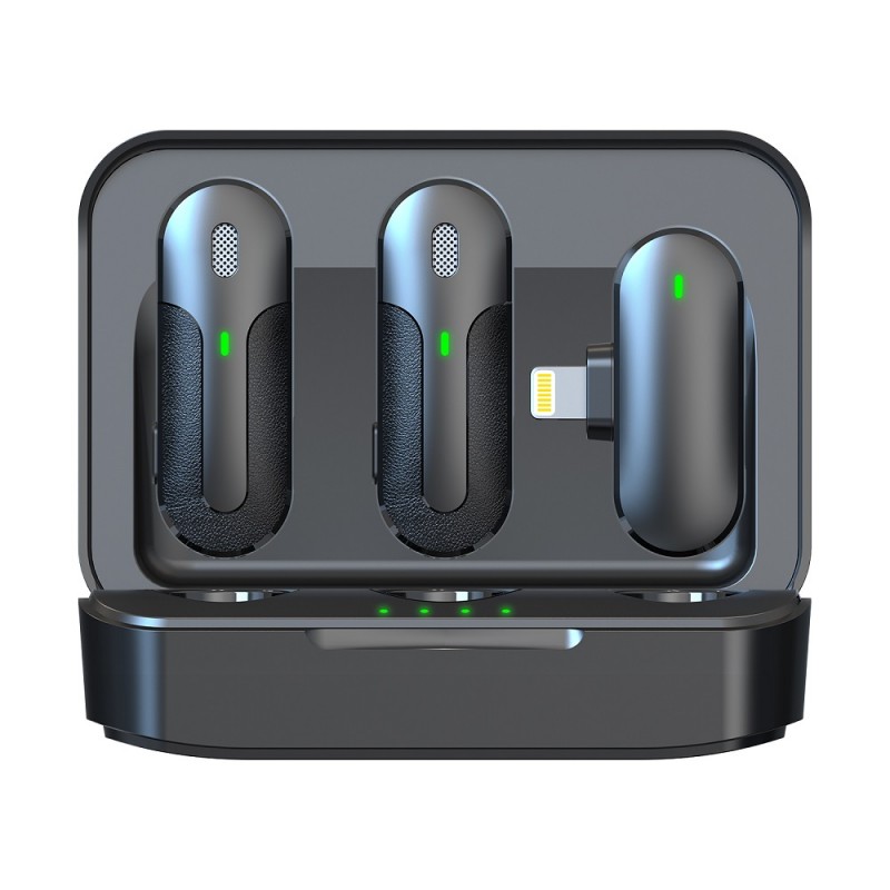 Devia microphone for smartfon Kintone Lightning wireless 2in1 black Devia microphone for smartfon Kintone Lightning wireless 2in1 black