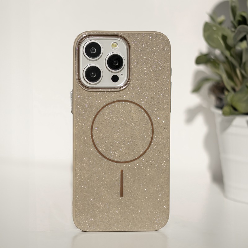 Glitter Thin Mag case for iPhone 11 brown