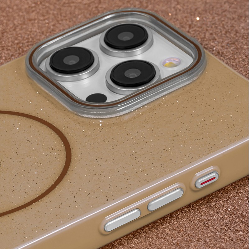 Glitter Thin Mag case for iPhone 11 brown