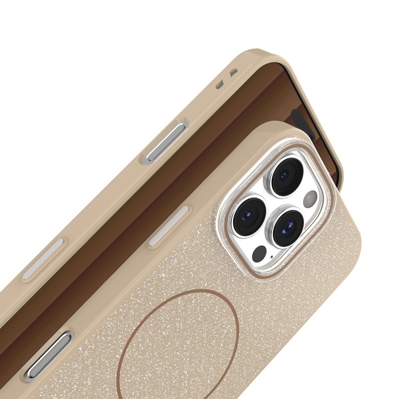 Glitter Thin Mag case for iPhone 11 brown