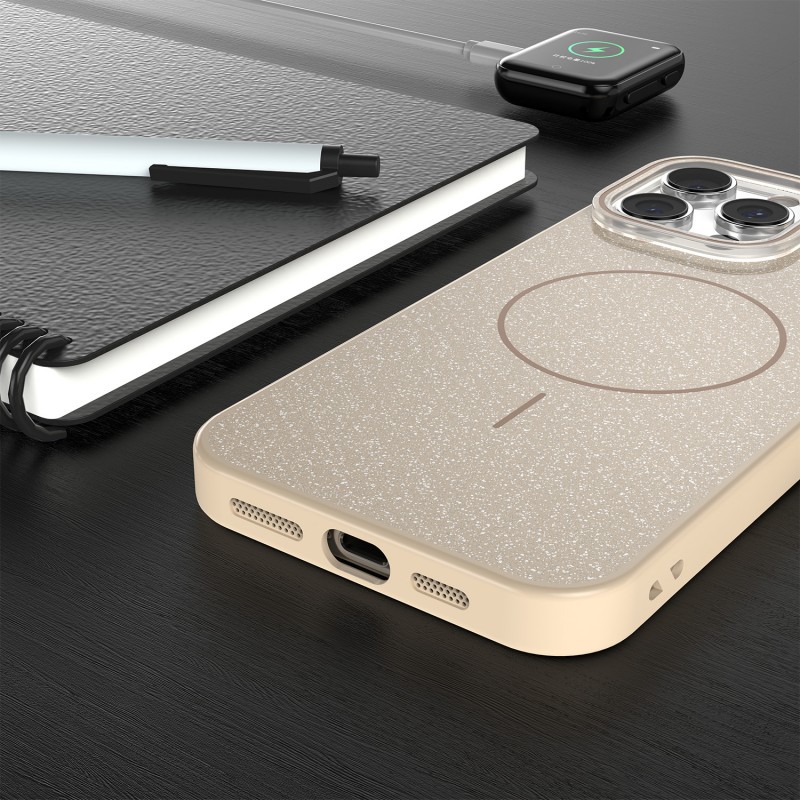 Glitter Thin Mag case for iPhone 11 brown