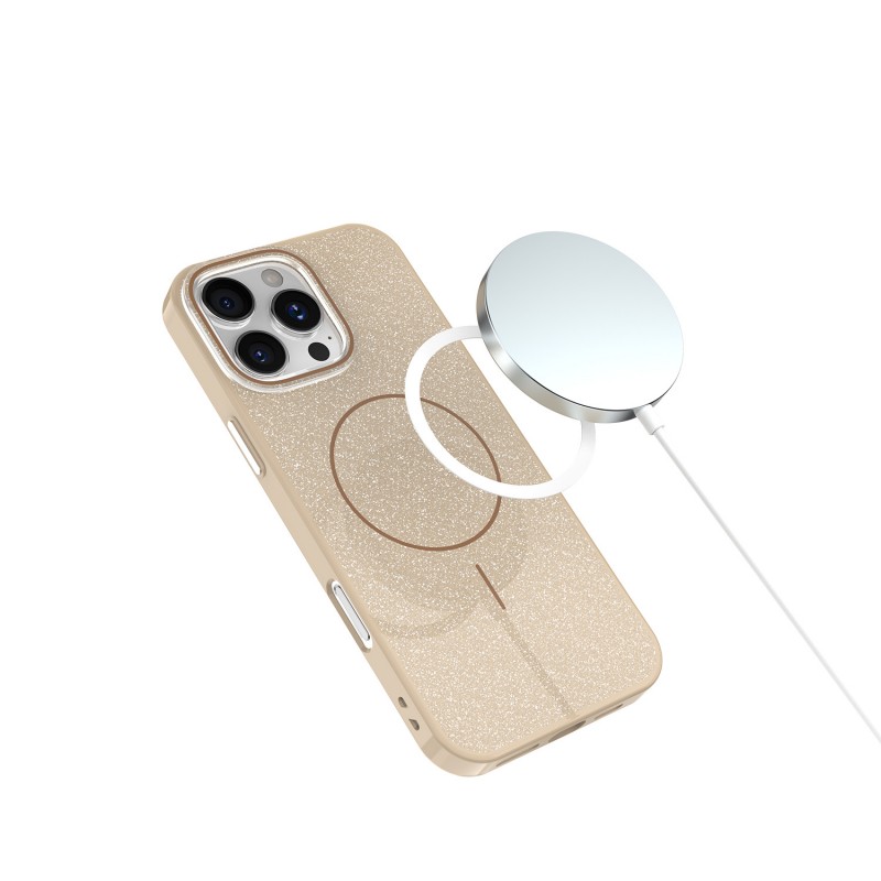 Glitter Thin Mag case for iPhone 11 brown