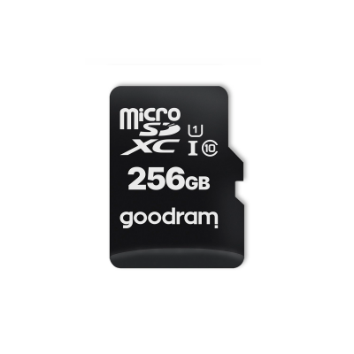 GoodRam Memory Card 256GB microSDXC kl. 10 UHS-I 100 / 10 MB/s + adapter