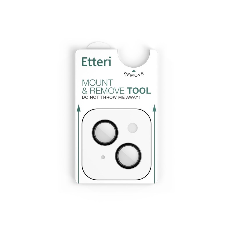 Etteri camera lens protector for iPhone 15 / 15 Plus black Etteri camera lens protector for iPhone 15 / 15 Plus black