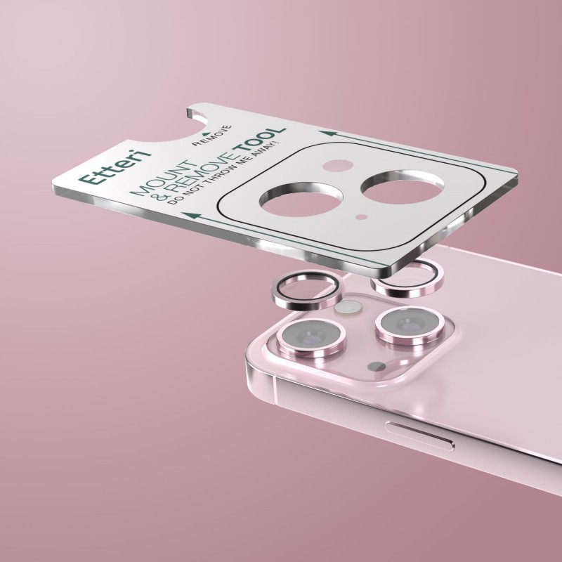 Etteri camera lens protector for iPhone 15 / 15 Plus pink Etteri camera lens protector for iPhone 15 / 15 Plus pink