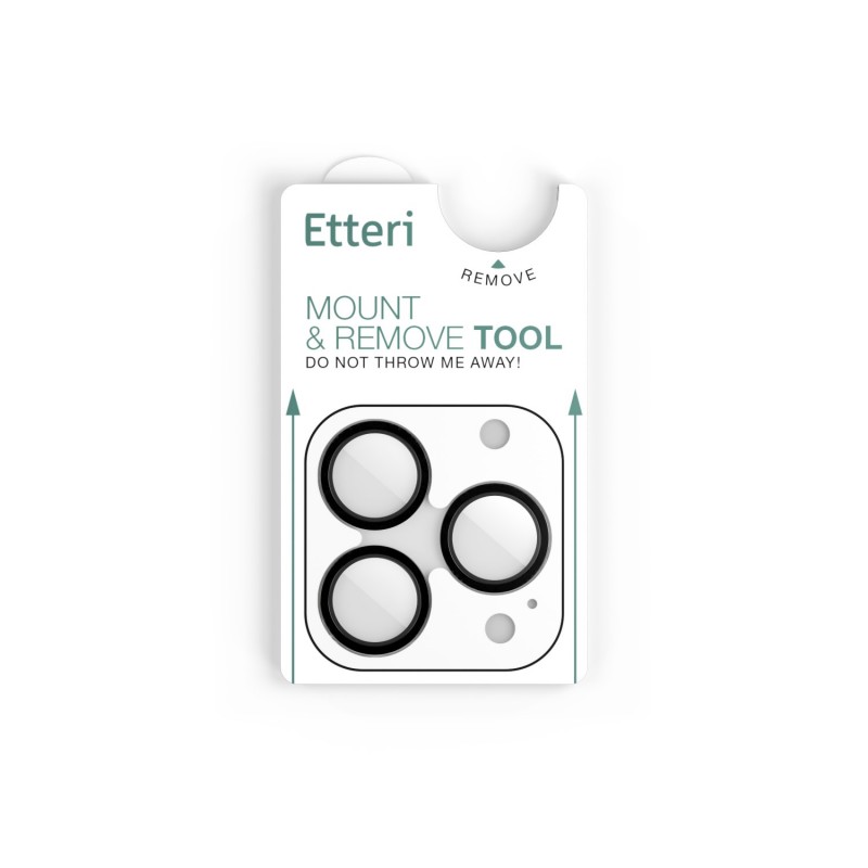 Etteri camera lens protector for iPhone 15 Pro / 15 Pro Max black Etteri camera lens protector for iPhone 15 Pro / 15 Pro Max black