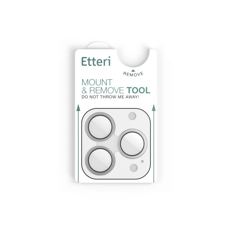 Etteri camera lens protector for iPhone 15 Pro / 15 Pro Max titanium grey Etteri camera lens protector for iPhone 15 Pro / 15 Pro Max titanium grey