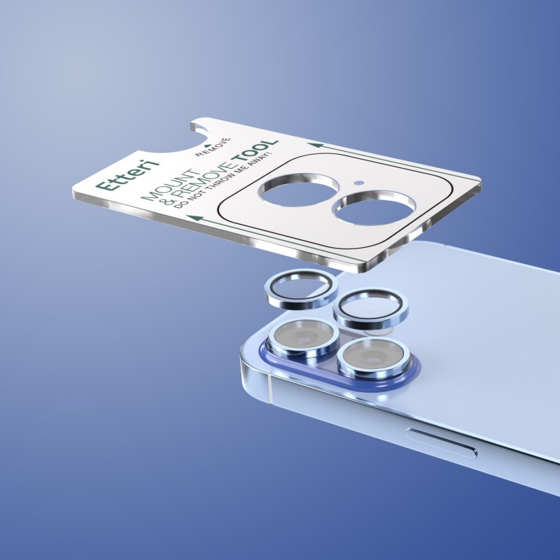 Etteri camera lens protector for iPhone 17 blue