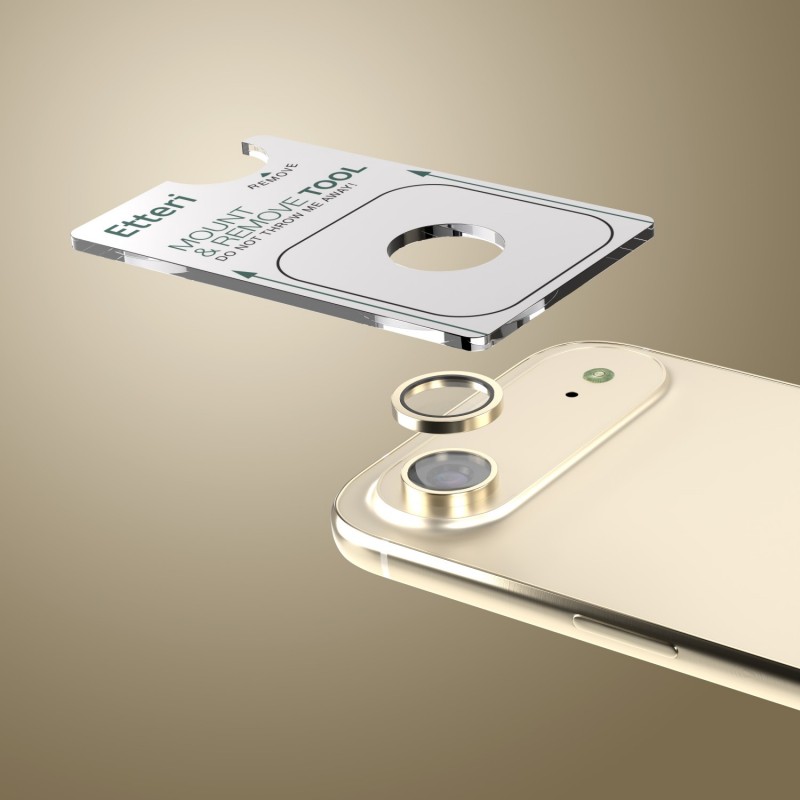 Etteri camera lens protector for iPhone 17 Air gold Etteri camera lens protector for iPhone 17 Air gold