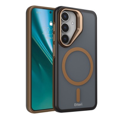 Etteri Morning Fog case for Samsung Galaxy S25 brown