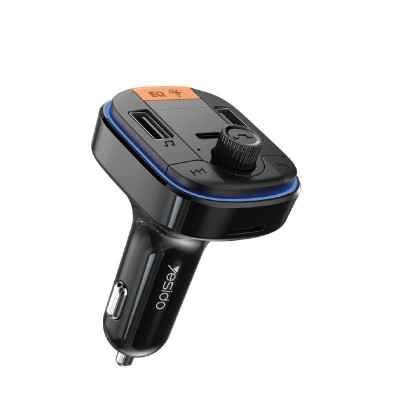 YESIDO BT5.0 FM TRANSMITTER Y45 43W LED USB-2xA+C + MICRO SD BLACK