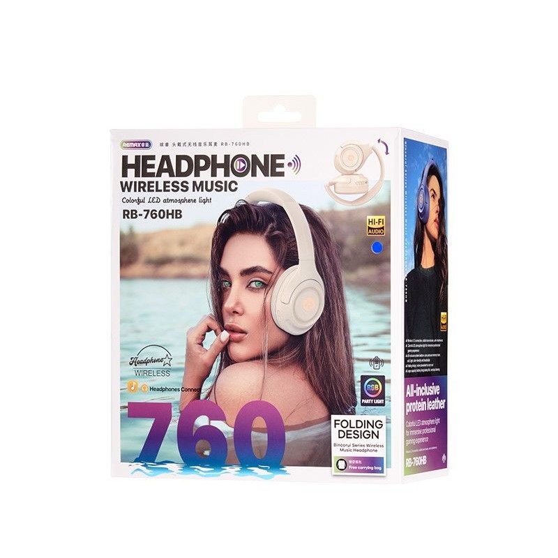 HEADPHONES BLUETOOTH REMAX RB-760HB BLUE
