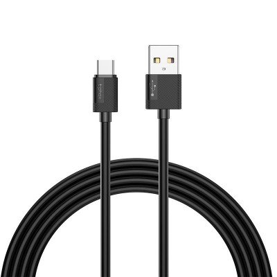 CABLE T-PHOX NETS TYPE-C BLACK 30 CM 3A ; PVC ; 0,3M