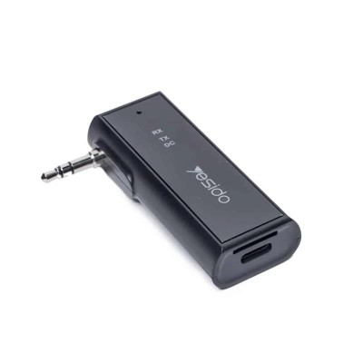YESIDO YAU41 TRANSMITTER BT + ADAPTER 3,5MM AUDIO (2IN1) BLACK
