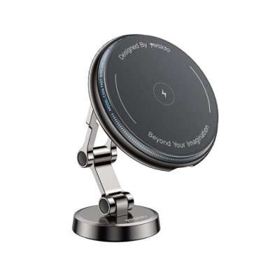 YESIDO MAGNETIC CAR HOLDER C306 WIRELESS 15W, MAGSAFE BLACK
