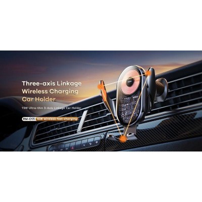 CAR HOLDER REMAX RM-C17 15W WIRELESS BLACK