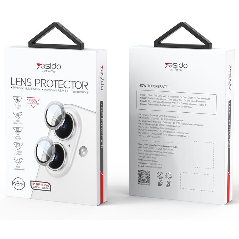 YESIDO LENS PROTECTION WB54 IPHONE 16/16 PLUS LIGHT GREEN YESIDO LENS PROTECTION WB54 IPHONE 16/16 PLUS LIGHT GREEN