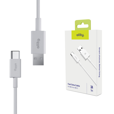 Allity cable AUC-03 USB-A - USB-C 1.0m 3A white