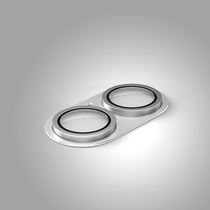 Etteri full camera lens guard for iPhone 17 silver