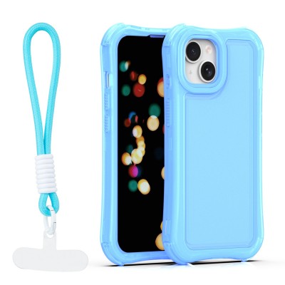 Safepop case with strap for iPhone 13 6,1" blue