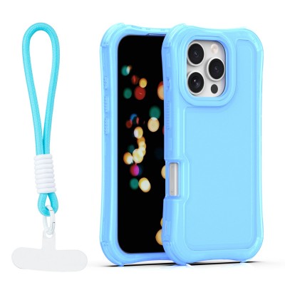Safepop case with strap for iPhone 16 Pro Max 6,9" blue