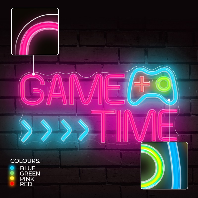 Forever Light Neon PLEXI LED GAME TIME multicolor FPNE34 Forever Light Neon PLEXI LED GAME TIME multicolor FPNE34