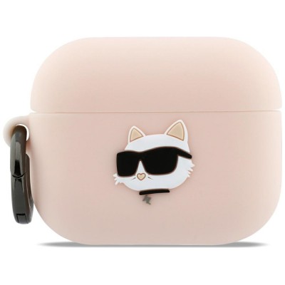 Karl Lagerfeld Silicone Chaupette Head 3D case for AirPods Pro 3 pink Karl Lagerfeld Silicone Chaupette Head 3D case for AirPods Pro 3 pink