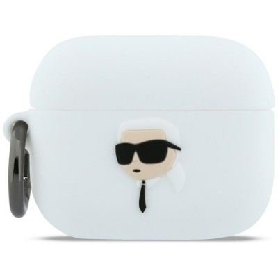 Karl Lagerfeld Silicone Karl Head 3D case for AirPods Pro 3 white Karl Lagerfeld Silicone Karl Head 3D case for AirPods Pro 3 white